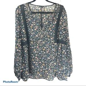 Black Tape Floral Blouse
